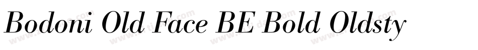 Bodoni Old Face BE Bold Oldstyle Figures字体转换